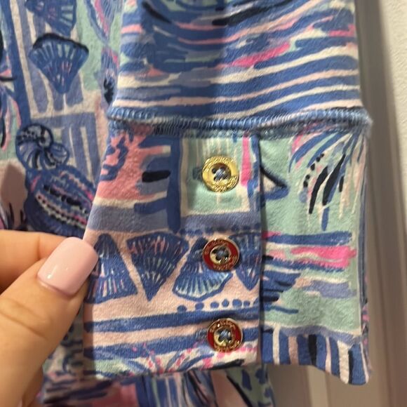 Lily Pulitzer Long Sleeved Blue and Pink Dress with Sail Boats size small - Picture 4 of 7